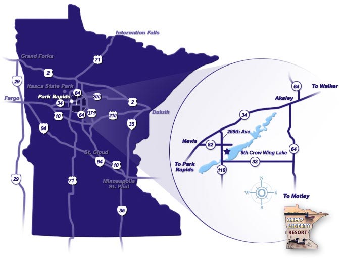 Area map for Camp Liberty Resort