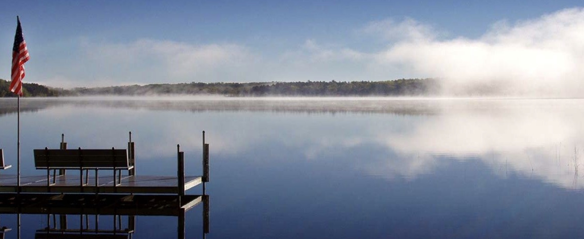 Morning mist over 8th Crow Wing Lake